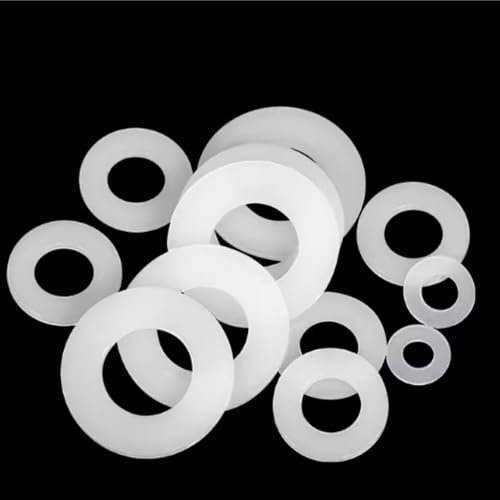 LPAGOLMIX Gummi-Schlauchschläuche, 20 Stück Silikon-O-Ringe, flach, Dichtungsring for Wasserhahn, weiß(3/4)