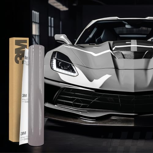 3M 2080 Film de covering automobile - 30 x 152 cm - Film autocollant pour voiture, moto, bateau - Film de protection de peinture 3D avec canaux d'air (G31 Gloss Storm Grey)