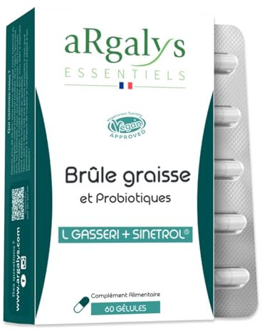 Bruleur de graisse, Formule avec Guarana, Sinetrol® & Probiotiques - Minceur - Perte de Poids Rapide, Boost du Métabolisme & Digestion, Cure de 1 mois (60 Gélules), Fabriqué en France, Vegan