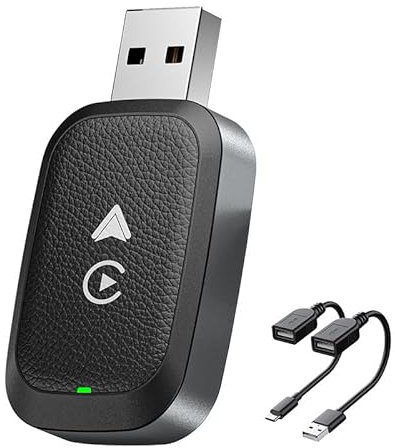 ZIRTUS Carplay Wireless Adapter für Ford Transit Connect Van Wagon 150 250 350, Convert Wired to Wireless Carplay Dongle, Plug & Play, Wireless Android Auto & Carplay Wireless Adapter,A Black