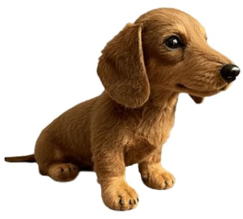 Dackel Kuscheltier, Niedlich Dackel Stofftier, Stress Lindert Fühlt Sich Wie Echt An Hund, Emotionale Heilung Auf Anfrage, Realistisches Wurst Hunde Plüschkissen, für Kinder Erwachsene (Braun)