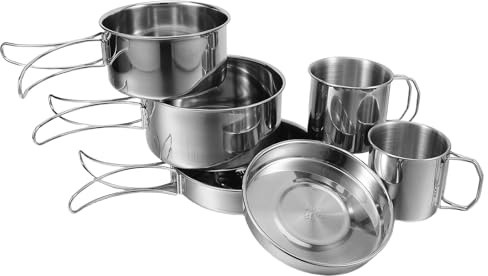 TOYANDONA Set Couverts Pliables Camping Vaisselle Inox Pliable pour Pique- Ustensiles Camping Légers Kit Cuisine Extérieur Randonnée