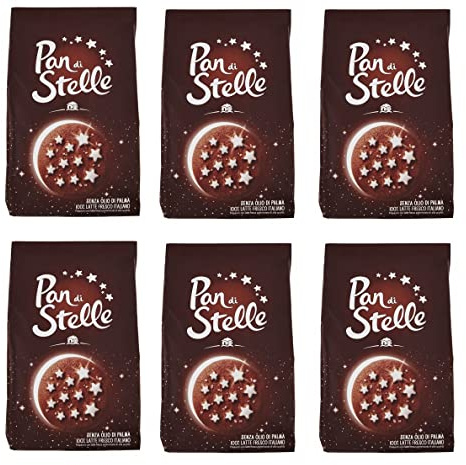 6x Mulino Bianco Kekse 'Pan di Stelle', 350 g