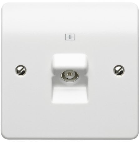Mk K3521WHI 1-Gang TV/FM Co-Ax Socket