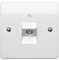 Mk K3521WHI 1-Gang TV/FM Co-Ax Socket