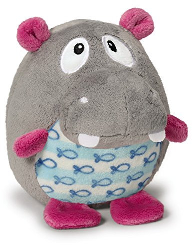 Nici 39265 Badetier Nilpferd Gemustert, 12 cm, grau