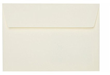 Paper24 je 25 B6 Umschläge Kuverts mit Haftstreifen 125x176 mm Zartcreme