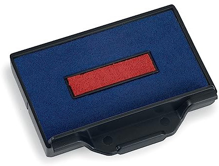 Ersatzkissen 6/58 tinte für Selbstfärbestempel Trodat Metal Line 5208 und 5480-6 Farben erhältlich (6/58/2 zweifarbig Blau/rot)