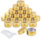 20 Stück Aluminium Leer Döschen Rund Reise Cremedose Tiegel für Creme Lotion Masken Kosmetik Nagelkunst（20ml） (Gold)