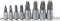BGS 6847 - Jeu d'extracteurs de vis - 6,3 mm (1/4) / 10 mm (3/8) - pour six pans creux 3 -10 mm - 8 pièces