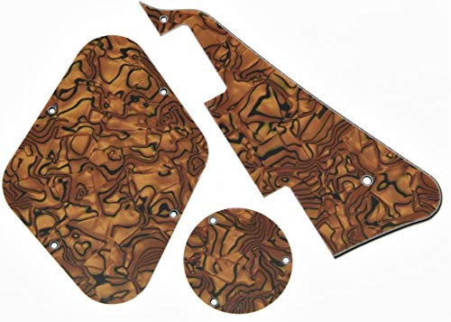 Dopro Tiger Stripe LP Pickguard & Rückplatte Schalterplatte Hohlraumabdeckungen für Gibson Les Paul