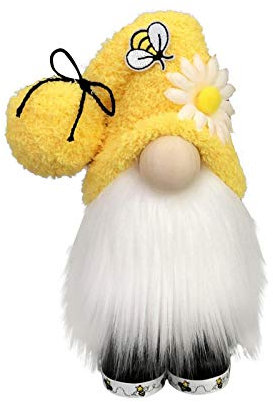 HUANRU Biene Wichtel Frühling Bienenelfen Deko Weltbiene Tag Gelb & Schwarz Skandinavisch Schwedisch Frühlingsdekorationen Honig Bee Home Bauernhaus Küche Plüschkollektion Handgemachte Ornamente