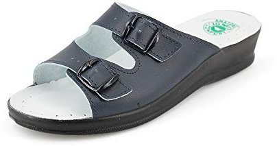 JOMIX Ciabatte Donna Estive Comode Ciabatte Donna Casa Estive Zeppa Pantofole Aperte Ortopediche Anatomiche ITD1474-3 (Blu, 39)