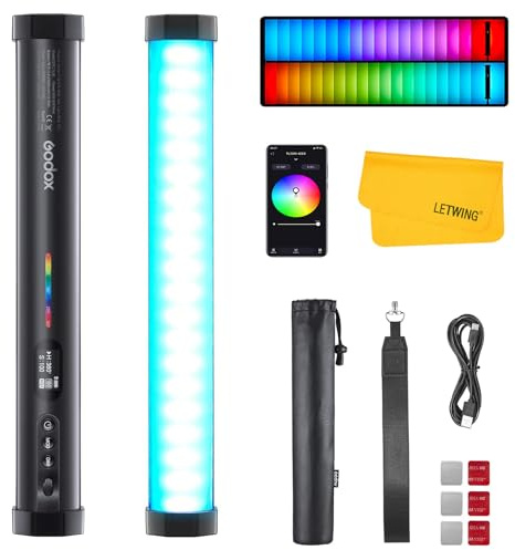 Godox TL30 Tube Light, CRI 97 and TLCI 99 LED Photography Light, Three Modes RGB, CCT, HSI Achieve Up to 36000+ Colors, Flexible Tube Design for Shooting Sceneries, Film Making, Video
