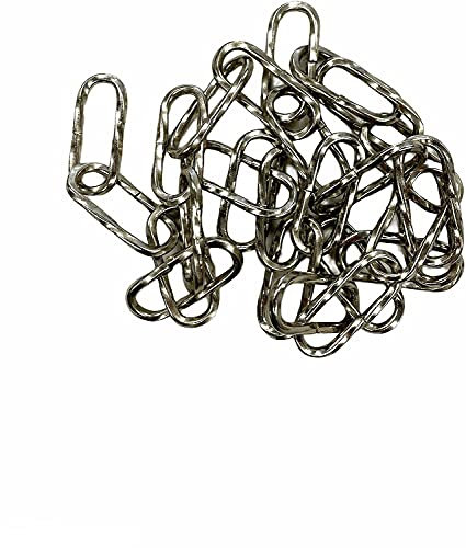 oniroview Kronleuchterkette Chrom gedreht 1 Meter Durchmesser 3,8 mm Vintage Retro Kette Deko Ersatz Kronleuchter