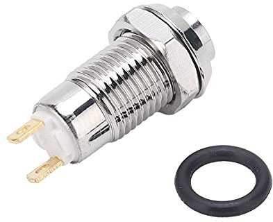 Fafeicy Interruptor pulsador 3V / 1A, pulsador momentáneo impermeable M8 x 0,5, acero inoxidable, Interruptor De Control
