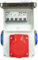 RoadEu - Distribuidor de corriente CEE 16A 5P, 2 enchufes de 230V con interruptor C16A 3P y C16 1P. Cuadro eléctrico de obra con protección termomagnética. Ideal para talleres, cobertizos y fábricas.