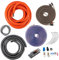 Alphasonik HK0 Premium 0-Gauge Complete Car Amplifier Installation Kit Power, Ground, Remote, Speaker Wire, Twisted RCA Interconnect, in Line ANL Fuse Holder, 250Amp ANL Fuse - Amp Install Kit