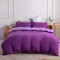 Juego de Funda Nordica 100% Microfibra Reversible Cama 80/90 Suave Fundas Nórdicas Color Sólido Funda Edredon 135x200 cm y 1 x Funda de Almohada de 50x70 cm, Violeta Oscuro/Malva