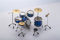 ALANO Mini Trommel Modell Mini Musik Ornament Ornament Dekorative Geschenk Dekoration (Blau)