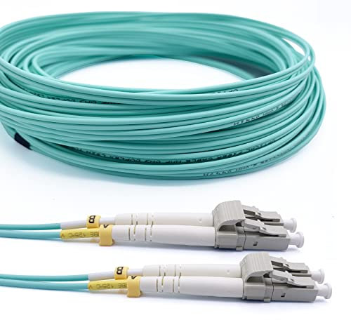Elfcam® - Câble à Fibre Optique OM3 LC/UPC à LC/UPC Multimode Duplex 50/125um LSZH (30M, Lot de 1)