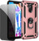 JOYTAG Kompatibel Huawei Mate 20 Lite Oro Rosa Custodia Protettiva con Protezione Schermo in Vetro Privacy Anti-Spia