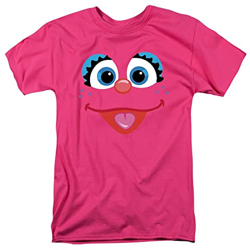 Cotton Soul Camiseta unisex con cara de personaje de Plaza Sésamo, fucsia, XL