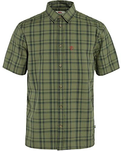 Fjällräven Herren Övik Lite SS Hemd, Green/Dark Navy, L