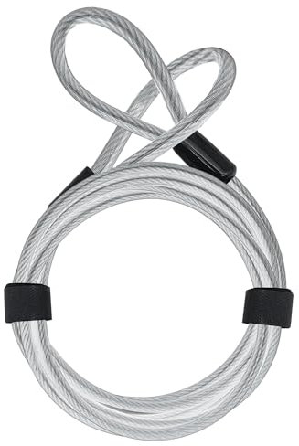 URBAN 5.200L Cable Extensión Seguridad para Candado Moto Disco, 200cm, Acero Trenzado con Sistema Lazo, Cable Antirrobo Multifunción para Bici, Moto, Casco, Bicicleta, Sillín, Patinete Electrico