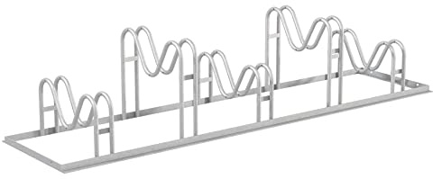 Alberts 774400 Fahrradständer Ville | feuerverzinkt | 1750 x 446 x 370 mm | Bügel-Ø 16 mm | Anzahl Einstellplätze 5