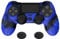 playvital Protection pour ps4 Coque Manette,Housse Silicone avec Capuchon Joystick pour ps4 Slim Pro Controller Skin Cover-Bleu & Noir,Guardian Edition