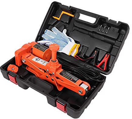 Elektrischer Wagenheber, 12 V, 3 Tonnen, 42 Cm, Elektrischer Scherenwagenheber, Elektrische Aufblasbare Pumpe, Fahrzeug-Elektroschlüssel (3T 42CM Elektrischer Scherenhebersatz)