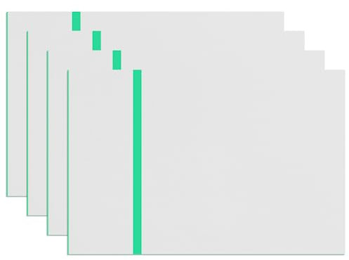 Dekaim Set di 4 lastre acriliche trasparenti in plexiglass per incisione laser bicolore, per cartelli, artigianato, esposizioni di progetti (piastra bianca incisa in verde), taglia unica