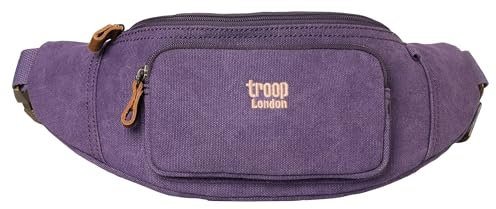 TRP0244 Troop London Classic Canvas Hüfttasche, violett, Weiche Seiten