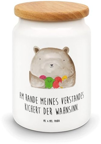 Mr. & Mrs. Panda Vorratsdose Bär Gefühl - Geschenk, Verrückt, Mottensichere Vorratsdosen, Leckerlidose, Frischhaltedosen, Durchgedreht, Teddybär,