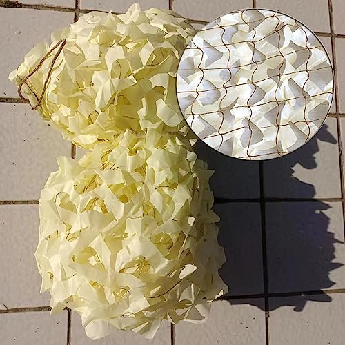 YQOLG87 Beige Verstärkungstarnnetz,Woodland Tarnung Netting,1.5m 2m 3m 5m 6m 8m, Armee Sonnenschutznetz,Leichtes Schattierungsnetz,für Garten Terrasse Balkon Pergola Gazebo,4x8m(13 * 26ft)-A