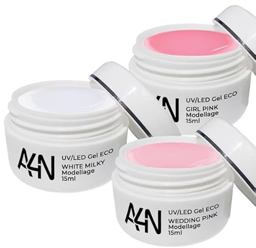 UV Gelset für Nageldesign UV/LED Gelsets Gelnägel Nagelgel Nagelmodellage Gel Camouflage Gel (3er Ballerina Set)