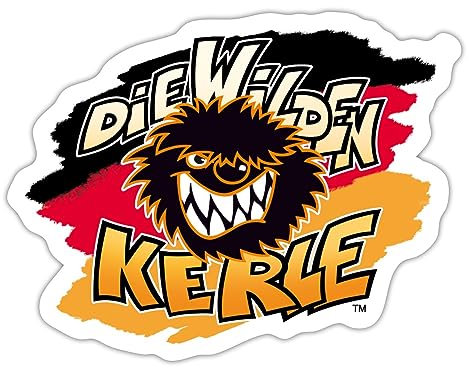 Spreadshirt Die Wilden Kerle Logo Deutschlandfahne Sticker, max. 10 x 10 cm, 10 x 10 cm, Mattweiß