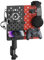 PEGZONE Modular Headphone and Controller Holder for Xbox PS5 PS4 Nintendo Switch, Rotating Gaming Accessories Organizer with Cable Hooks, Clamp-on Desk Pegboard, 2Pcs Pegboard, Red