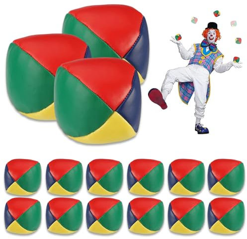 BNGXR Balles de Jonglage, 15 PCS Jongle Colorées, Kit de Balle de Jongle Durable Mini Balles de Cirque, Balles de Jonglage Faciles et Douces Mini Balles de Jonglerie de Qualité pour Débutants