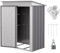 Outsunny 5x3ft Garden Shed, Steel Small Shed, Outdoor Lean-to Shed with Adjustable Shelf, Lock and Gloves for Patio, Garden, Grey with Foundation Kit