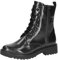 CAPRICE Damen Stiefeletten zum Schnüren aus Leder mit Reißverschluss, Schwarz (Black Naplak), 41 EU