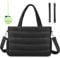Kubay Wickeltasche, Tragetasche, Baby-Wickeltasche, Umhängetasche, Krankenhaus-Tasche, Reise, große Mama-Tasche, mit Silikon-Schnulleretui, Schwarz, Large