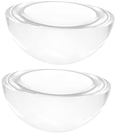 STOBOK Paño Prensado Hemisferio De Cristal Vaso De Chupitos Lupa Pisapapeles Pesos Patrón Vidrio Para Mesa Media Esfera De Cristal Pesos De Tela Foto Pesos 3d Adornos Letras