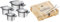 ZWILLING SIMPLIFY 66870-004-0 Pots set Stainless steel 4 pcs. Silver Black & Juego de cubiertos para bistec para 6 personas, 12 piezas, 6 cuchillos y 6 tenedores