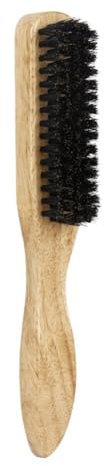 Junterone Bürste zum Glätten der Haare, Wildschweinhaarbürste, Friseur-Bartbürste, für Damen und Herren, Haarbürste, Bartbürste, Gelb