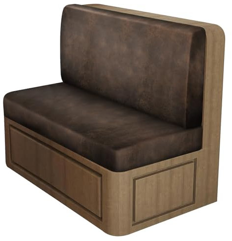 Esszimmer-Kissenbezüge in Lederoptik, Stretch-Camper-Kissen, Schonbezüge für Reiseanhänger, Couch, Wohnmobil, Ersatz-Sitz, für Wohnmobil, Sofa, Stuhlschutz (1 Rückenlehnenbezug und 1 Bankbezug, Braun)