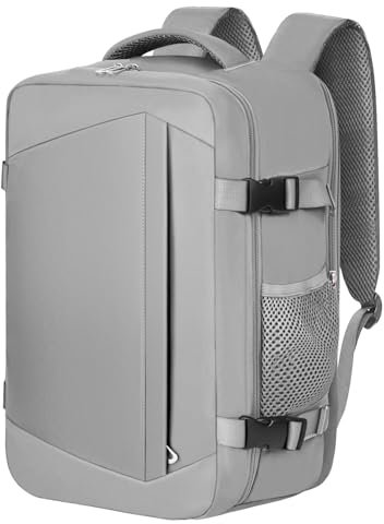 KIRFEIHT Zaino da Viaggio 40x20x25 per Ryanair Bagaglio a Mano Aereo Piccolo - Zaini Universali per Uomo e Donna, Piccola Borsa da Viaggio da Cabina, Zaini da Scuola e da Lavoro （Grigio）