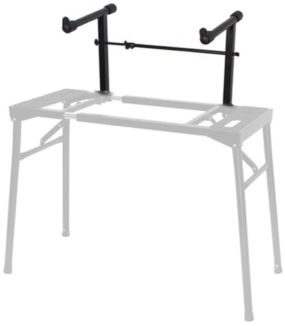 Gaderth Universal Second Tier for Keyboard Stand, Adjustable Width Keyboard Stand Extension Adapter, Second Tier for Electronic Piano, Keyboard Stand Rack Holder Music Instrument Accessories