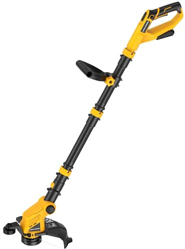 Cordless String Trimmer Compatible with Dewalt 20V Max Battery 3 in1 Weed Wacker with Auto Line Feed, 12 Electric Weed Eater/Edger Trimmer/Mower, String Trimmers for Lawn Garden Pruning(Tool Only)